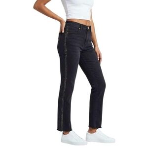 OAT New York ($125) High-Rise Black Coated Skinny Jeans
